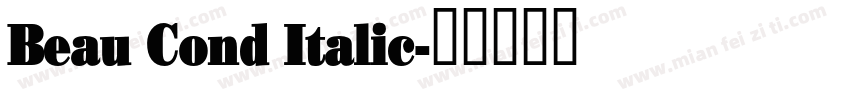 Beau Cond Italic字体转换